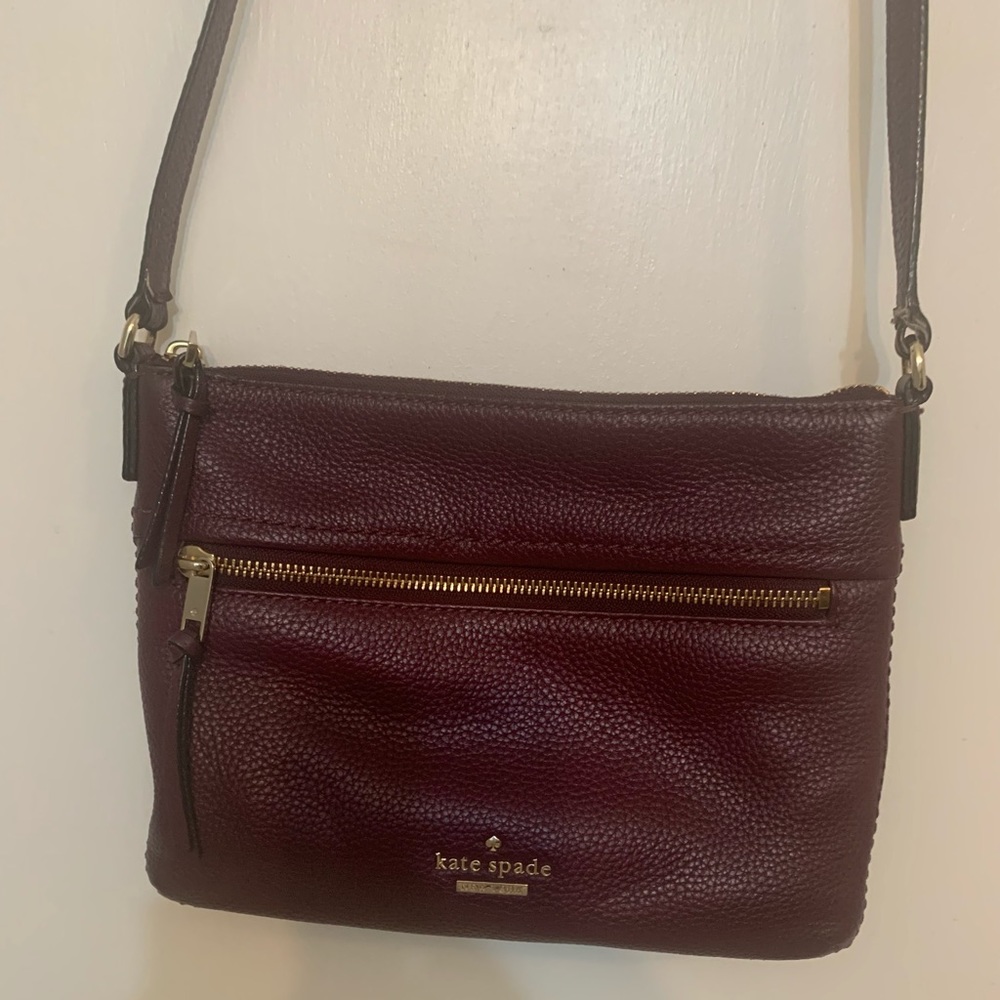 Kate Spade Crossbody Bag Purse Plum Wine Color